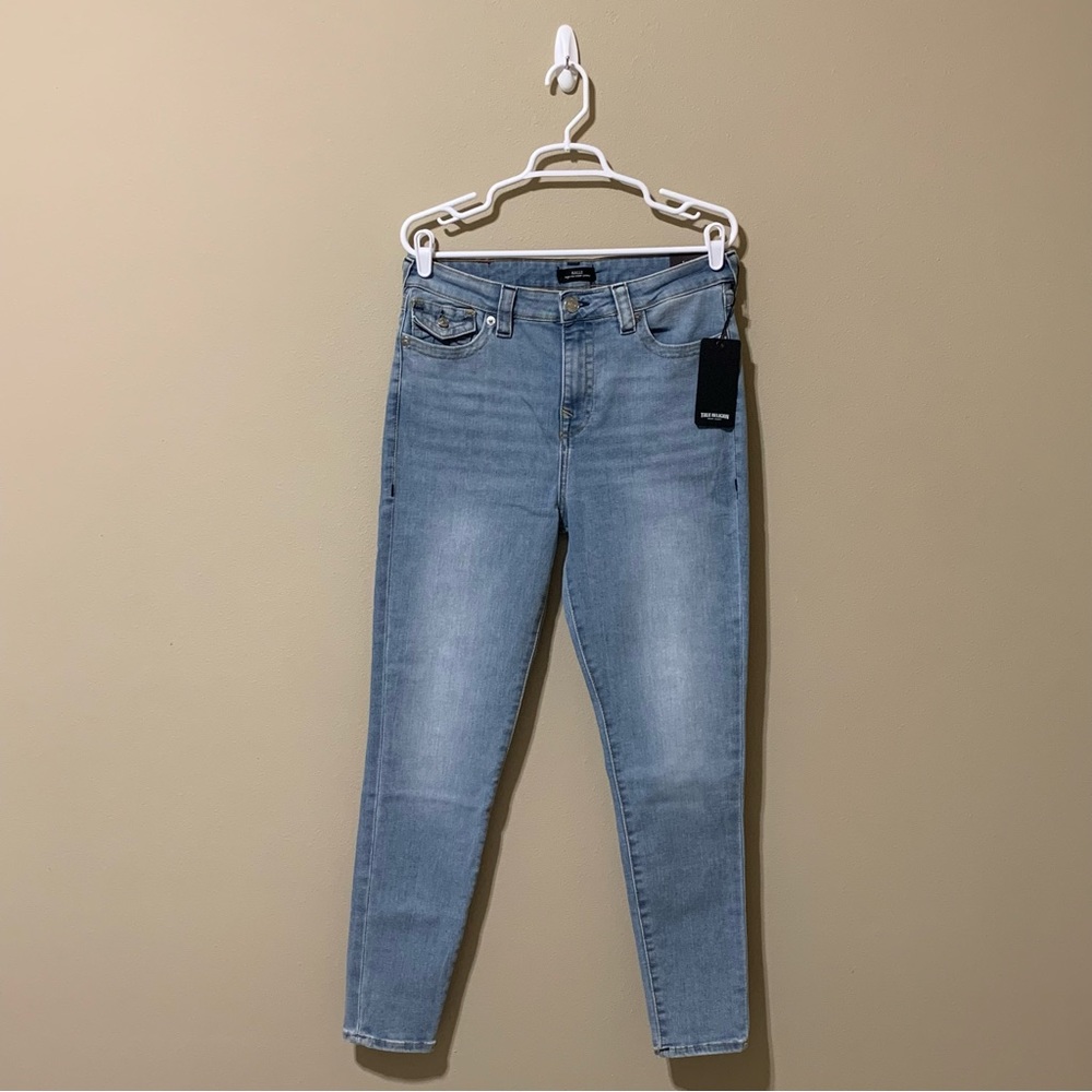True Religion Halle High Rise Super Skinny Flap Women’s Jeans-Size 32W x 29L NWT
